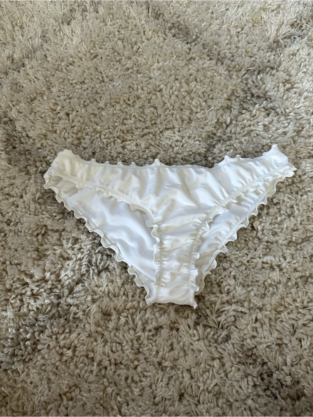 Hollister White Ruffle Bikini Bottom